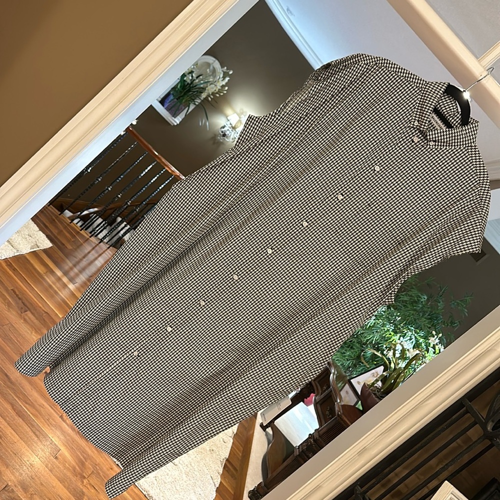 Balenciaga houndstooth long sleeveless dress